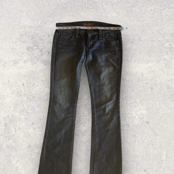 Very Rare Frankie B. Denim Blue Jeans Hart Pockets Grommets Excellent Condition! - Picture 5 of 9